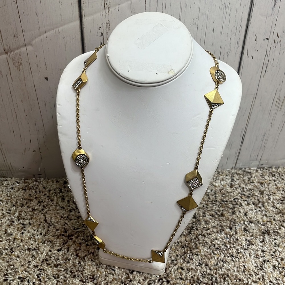 J. Crew Rhinestone Statement 15”-30” Necklace